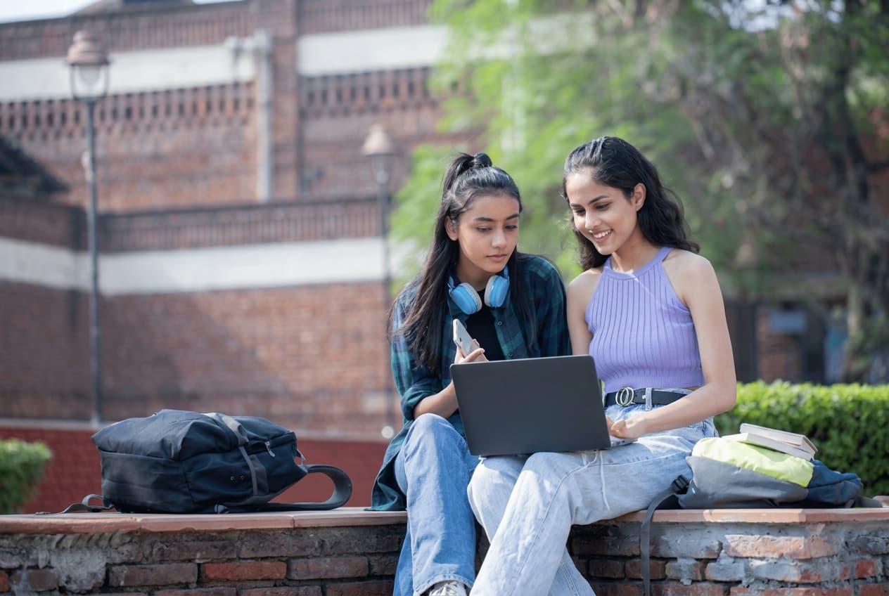 Student preparing a study visa application.